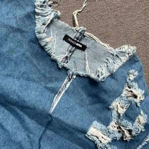 Fashion nova medium blue jean dress